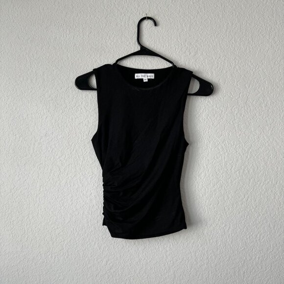 Revolve black side ruched full length tank top🖤🍸 - Picture 2 of 7